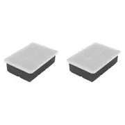 2x Tovolo Silicone King Cube Ice Tray w/ Lid Cubes Mould Kitchen Barware CHRCL