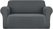 [Artiss] Sofa Cover, 2 Seater Couch Lounge Covers Stretch Armchair Slipcover Couches Protector Home Living Room Furniture, Highly Stretchable Anti-Slip Soft Thick Machine Washable Grey
