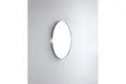Remer Modern Round Mirror 610x610mm Brushed Nickel Aluminium Frame MR61-BN