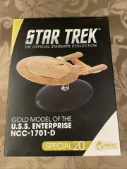 U.S.S. ENTERPRISE NCC-1701-D (GOLD) (SSSXX820C). EAGLEMOSS STAR TREK SHIPS