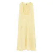 [Elie Saab] Elie Saab Pleated Maxi Dress 38 FR YELLOW