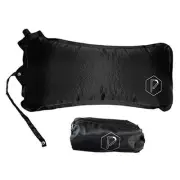 Inflatable Travel Lumbar Back Support Pillow for Airplanes, Car or Desk (Black)