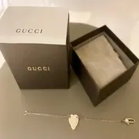 在飛比找PopChill優惠-[二手] GUCCI 愛心手鍊 925純銀 古馳