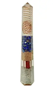 Lapis Lazuli Orgonite Obelisk Generator Crystal Orgone EMF Protection Energy