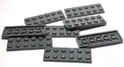 Lego - Lot of 8 - Dark Grey / Gray, Plate 2 x 6