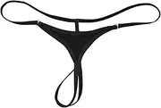[FEESHOW] Women's Crotchless G-String Thongs Micro Underwear Lingerie T Back