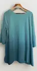 J.Jill size 2X Luxe Supima 3/4 sleeve tunic top in light blue canal blue NWT