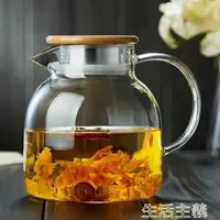 在飛比找樂天市場購物網優惠-茶壺玻璃花茶壺泡茶器過濾大號透明家用耐熱水壺紅茶泡茶壺套裝 