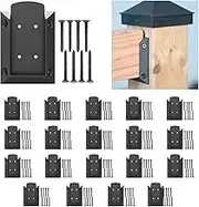 KASTFORCE 20pcs Deck Railing Connectors with 160pcs Rust-Free Screws for 2x4 (1.5“x3.5) Railing Wood Post, Deck Railing Brackets Connectors, Available for Different Railing Angles KF4013