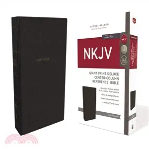 Holy Bible ― New King James Version, Black, Reference Bible, Center-column Giant Print, Imitation Leather, Red Letter Edition, Comfort Print