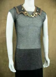 Medieval Lorica Hamata Chain Mail Armor Sleeveless Butted Chainmail Reenactment