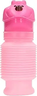 POENVFPO Portable Urinal,600ML Mini Outdoor Potty Pee Bottle,Pink Little Bear Kids Retractable Urinal for Travel Car