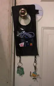 Doorknob Organizer, 4 Pockets & 2 Ring Hooks, Free Shipping