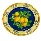 Lemons Lemon Tree Blossoms and Scroll 11in Melamine Dinner Plates Set of 4