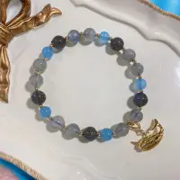 在飛比找蝦皮購物優惠-【鯨美】灰拉長💙黑拉長🖤月光石 藍玉髓 獨角鯨14k天然水晶