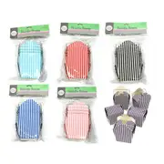 120 X Noodle Boxes Striped 16OZ 450ML Party Wedding Candy Bag Assorted Colours