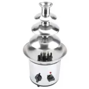 4 Tiers Electric Chocolate Melting Fountain Fondue Maker Machine Nonstick Design