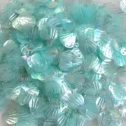 Sequins Clams / Shells Light Aqua Blue Iris ~14mm ~200/~1000 (25% Off) pieces