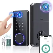 Smart Door Lock Fingerprint Keyless Entry Electronic Digital Keypad Voice Contro