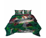 Poisonous Beauties Poison Ivy Girl and Leaves Coverlet