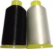 Nylon Sewing Thread, 2pcs 0.1mm Mono-Filament Invisible Thread, Quilting Thread(White+Black), Sewing Thread