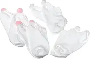 [Jefferies Socks] Big Girls' Pom Pom Ped (Pack of 4) - Multi