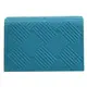 BOTTEGA VENETA 667036立體編織壓紋扣式零錢短夾.藍綠