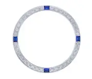 CREATED SAPPHIRE DIAMOND BEZEL FOR 36MM ROLEX TUDOR OYSTER PRINCE DAY DATE WHITE