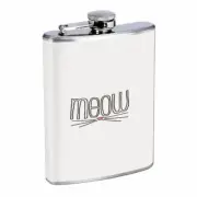 Meow Em1 Flask 8oz Stainless Steel Hip Drinking Whiskey