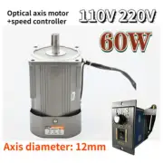 220V 110V 60W Optical Axis Deceleration Geared AC Motor With Speed Controller