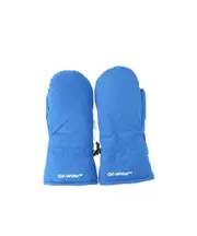 Off-White Bounce Logo Printed Padded Gloves One size Blue