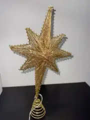 Twinkle Star Lighted Christmas Tree Topper, Bethlehem Star Treetop with 10 LED C