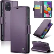CaseMe Samsung Galaxy A51 Folio Wallet Case Cover Side Closure A515 [Purple]