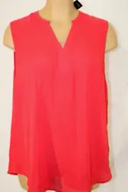 NEW Women's Torrid Red Georgette Pleated Sleeveless Tank Top Plus Size-3X