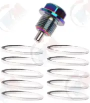 Aluminum MAGNETIC Neo Chrome Oil Drain Plug ADP221 + 10 Seal for Nissan Infiniti (for: Nissan)