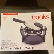 Cooks 1" Thick Belgian Large 7" Rotating Waffle Maker, Brushed Stainless