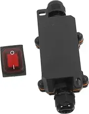 jojofuny Double Outlet On/Off Toggle Switch Illuminated Button for Heavy Duty Outdoor Power