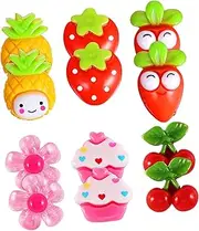 [OATIPHO] Kids Clip Earrings 6 Pairs Girls Ear Decorations Toy Earrings for Toddlers Random Style