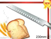 Multi-Purpose Japanese Design Granto Edge Bread Knife 9" Bake Tool Cutlery