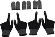 Vaguelly Mobile Gaming Finger Sleeves Set 2 Pairs Graphene Thumb Covers for Accurate Gaming Experience
