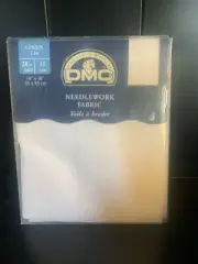 DMC NEEDLEWORK FABRIC LINEN 14" X18" CRAFTING /C NEW IN PKGROSSTITCH