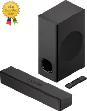 2.1 Compact Sound Bars for TV with Subwoofer, HDMI Arc/Bluetooth 5.0/Optical/Aux