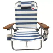 OmniCore Designs Beach Chair 31.5" Stain Resistant Aluminum Frame Blue 2-Pack