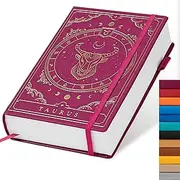 Constellations A5 Dotted Hardcover Journal Notebook, 100gsm 400pages Writing Paper, Bullet Organizers Notebook for Women, Men, Teens (Taurus)