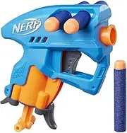 Nerf NanoFire Blaster, Green Single-Shot Blaster with Dart Storage, Includes 3 Official Nerf Elite Darts, for Kids Ages 8 and up