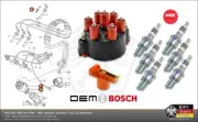 PORSCHE 965 Turbo Ignition System Tune Up Retroset HP Spark Plugs Cap Rotor 3.3L