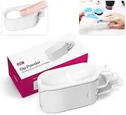 2 in 1 Dip Powder Recycling System & French Tip Model Dip Nail Tray, Dip Powder Nail Glitter Holder Saver (White)