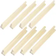 Kisangel 8pcs DIY Wooden Domino Racks Multi Function Desktop Holders for Domino Game Accessories Wooden Base for Organizing Tiles and Cards for Family and Friends Gaming Sessions