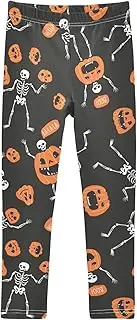 [Joisal] Sketch of Dinosaurs Pattern Pants for Girls, Flexible for Winter Leggings for Girls, 4t Girls Leggings