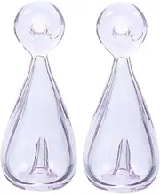 IWOWHERO 2Pcs Refillable Glass Perfume Vials Middle Eastern Inspired Aroma Container for Perfumes Essential Oils and Aromatherapy Elegant Jewelry Making Supplies for Women